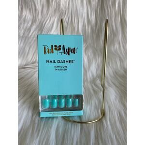 Red Aspen Nail Dashes- Robyn's Egg Blue (short, square nails)